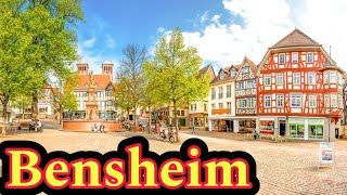 Bensheim Germany 🇩🇪 Walking Tour 4K Video [upl. by Elorac]