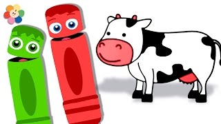 Learn Colors for Kids  Coloring Farm Animals  Learn Colors with Color Crew and BabyFirst [upl. by Eened332]