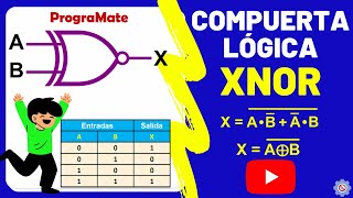 ✅ Compuerta lógica XNOR  Funcionamiento Tabla de Verdad y Función Booleana  Electrónica Digital [upl. by Millur]