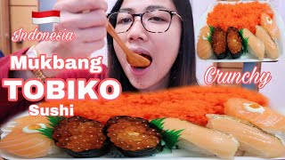 TOBIKO FLYING FISH ROE  SUSHI  Mukbang eating show [upl. by Telocin]