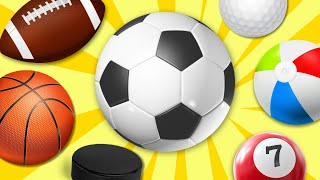 60 MINUTES Easy Balls for Kids  Learn Sports Balls for Kids [upl. by Adall873]