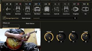 HOTONE AMPERO MP100  Fender Blackface Deluxe Reverb  lead sound [upl. by Tfat]