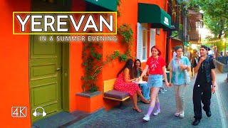 Walking Tour in Yerevan Armenia A Summer Evening August 20 2023 4K 60fps [upl. by Ayekat]