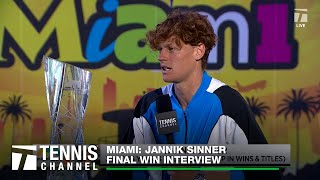 Jannik Sinner Reveals Olympics Goals and What His Miami Open Title amp New Ranking Means  Miami Final [upl. by Kirstyn32]