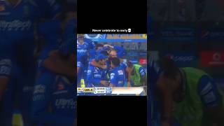 Never celebrate to early 😜iplshorts cricket [upl. by Aserehtairam791]