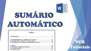 Criar sumário automático no word ABNT [upl. by Gitlow]