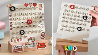 DIY Manual Desk Calendar at Home  How to Make a Cute Manual Calendar [upl. by Ivo]