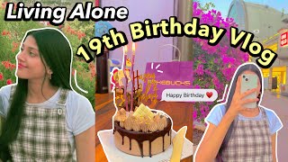 Living Alone 19th Birthday  College Vlog B’day Study Gifts  Pragati shreya [upl. by Korns]