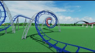 Corkscrew at Cedar Point recreationRoblox Theme Park Tycoon 2 [upl. by Arihsa]