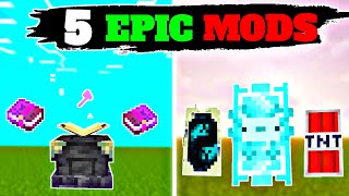 5 Epic Mods For Minecraft PE 🫨  Minecraft in hindi [upl. by Soo381]