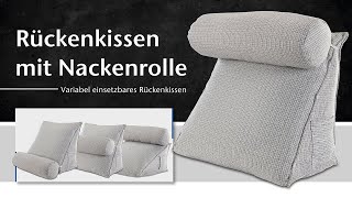 aktivshop Rückenkissen mit Nackenrolle  Ideal zum Lesen Fernsehen Schlafen und Entspannen [upl. by Kowatch]