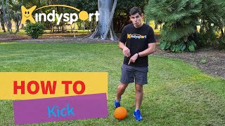 How to Kick a Soccer Ball for kids  Easy fundamental movement skills for preschoolers [upl. by Eliades]