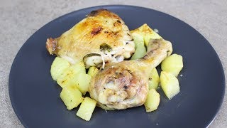 POLLO E PATATE AL FORNO IN 1 MINUTO  ricette veloci  FoodVlogger [upl. by Ridinger]