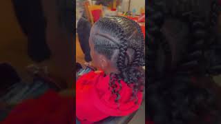 Criss cross feed in braids with small braids [upl. by Reaht]