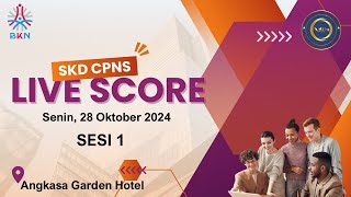 LIVE SCORE SKD CPNS TAHUN 2024 TITIK LOKASI PEKANBARU 2 ANGKASA GARDEN HOTEL 28 OKT 2024  SESI 1 [upl. by Shaner]