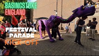 KickOff Parade Basingstoke Festival June 21 2024 550PM Top of the Town to Amphitheater [upl. by Gabey]