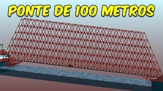 PONTE DE 100 METROS SURREAL ESSE JOGO  Poly Bridge 11 [upl. by Nnaasil]