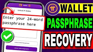 Pi Wallet Passphrase Recovery  How To Recover Pi Wallet Passphrase  Pi Network New Update [upl. by Eloise]