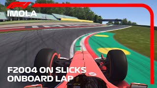 FERRARI F2004 ONBOARD LAP WITH SLICKS  IMOLA  ASSETTO CORSA [upl. by Brouwer]