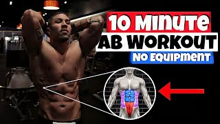 10 MIN AT HOME AB WORKOUT NO EQUIPMENT [upl. by Hallutama]