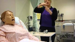 Administering Ventolin using a nebuliser [upl. by Nahsrad13]