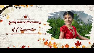 Lovely Half Saree and Lucky Dhoti Ceremony Invitation Video  Amulyaskitchen amp Vlogs [upl. by Robertson]