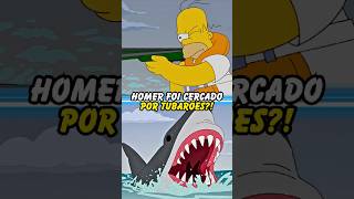 HOMER FOI CERCADO POR TUBARÕES simpsons thesimpsons shorts bart homer [upl. by Clower]