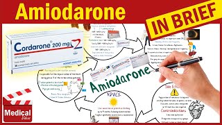 Amiodarone Cordarone What is Amiodarone Used For Uses Dose Side Effects Mechanism of Action [upl. by Corny862]