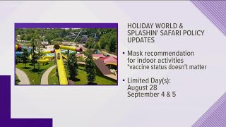 Holiday World amp Splashin Safari update mask recommendation policy [upl. by Shanney619]