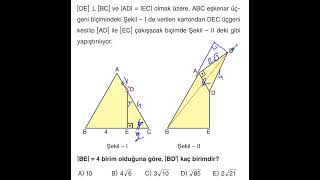 EŞKENAR ÜÇGEN 1 SORU 1 NET yks2025 tyt maths geometry [upl. by Taffy]