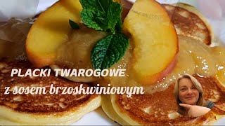 Placki twarogowe z sosem brzoskwiniowo  bananowym Rodzina będzie prosić o więcej [upl. by Naashom52]