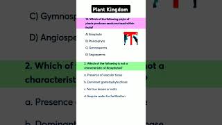 plant Kingdom neet previous year questions practice algae bryophytes pteridophytes gymnosperm angio [upl. by Haliak]