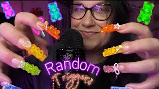 rAnDoM ASMR Triggers with Super Tingly Nails [upl. by Harrietta598]