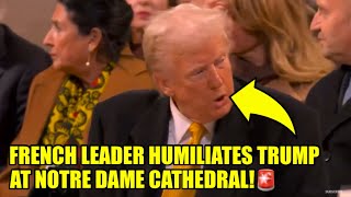 French Prime Minster INSULTS Trump TO HIS FACE At Notre Dame [upl. by Notgnilliw165]