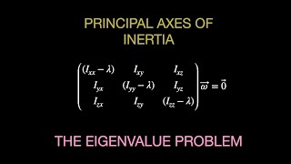 Principal Axes of Inertia and the Eigenvalue Problem [upl. by Duthie901]