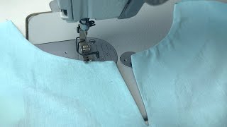 How to stitch a neckline with a slit so it doesnt unravel [upl. by Annehcu]