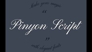 How to Download and Install Pinyon Script Font Free Download trending adobefonts [upl. by Katleen]