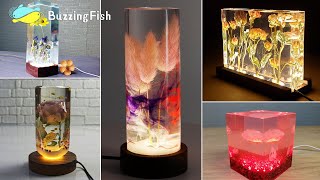 5 MOST Amazing Epoxy Resin LAMPS  Flower in Resin  RESIN ART [upl. by Atima521]