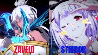 GBVSR High Level Gameplay Zaveid Zooey VS Stridor Vakala [upl. by Dosi]