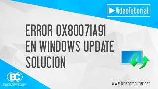 Error 0x80071A91 Windows Update  DirectXDirectPlay SOLUCIÓN ▶ BiosComputer [upl. by Aleb]