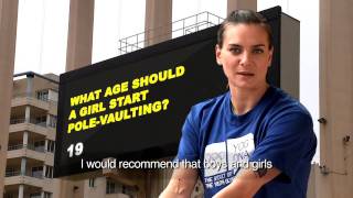 Yelena Isinbaeva 30 seconds Interview  English [upl. by Aivatco]