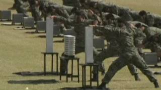 MILITARY DAY South Koreans smash bricks with their heads [upl. by Mandeville]