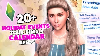 20 MUST HAVE Holiday Traditions amp Calendar Mods YOU NEED in 2023 📅   LINKS  The Sims 4 [upl. by Treblihp]