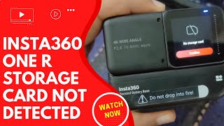 Insta360 one r not detecting sd card No storage card error fix [upl. by Annawak451]