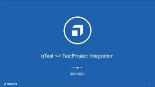 TestProject and qTest Integration Webinar Recording [upl. by Necyrb406]