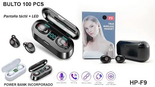 Wireless Bluetooth Earbuds  TWS F9  Unboxing and demo 🔥🔥🎧🎧 [upl. by Kohsa990]