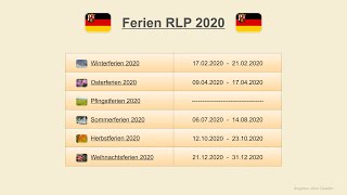 Ferien RLP 2020 [upl. by Neiv]