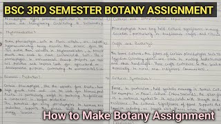 Bsc 2nd Year 3rd Semester Botany Assignment  Easy way to Make Botany Assignment📗Botany Assignments [upl. by Huang]