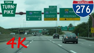 ⁴ᴷ Pennsylvania Turnpike Interstate 276 westbound 4K VIDEO [upl. by Lauryn265]