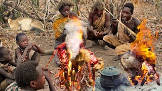 Hadzabe Tribe Hunting Wild MeatCooking amp Harvesting Wild Honey In The Bush•Tru Hunters [upl. by Castera979]